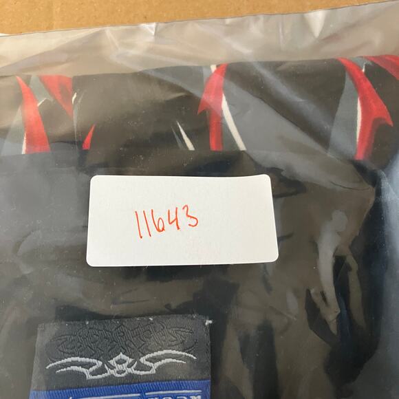 Extreme Gear Button-Up Shirt Mens Size XL Black Red Flame Barbed WireShortSleeve - Picture 7 of 7